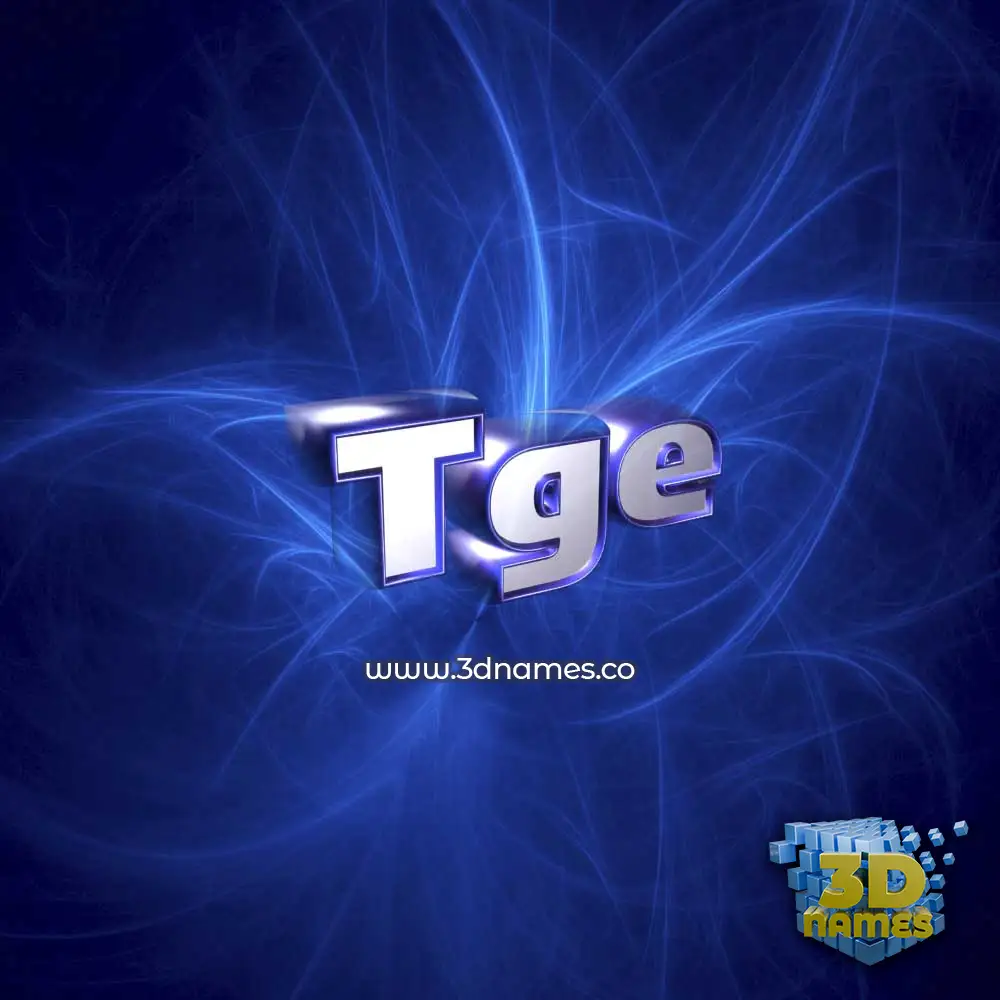 tge in Plasma style - 3D name wallpaper