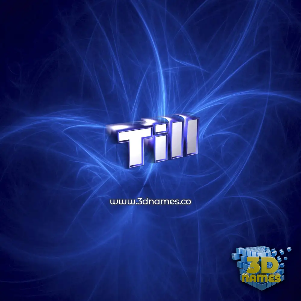 till in Plasma style - 3D name wallpaper