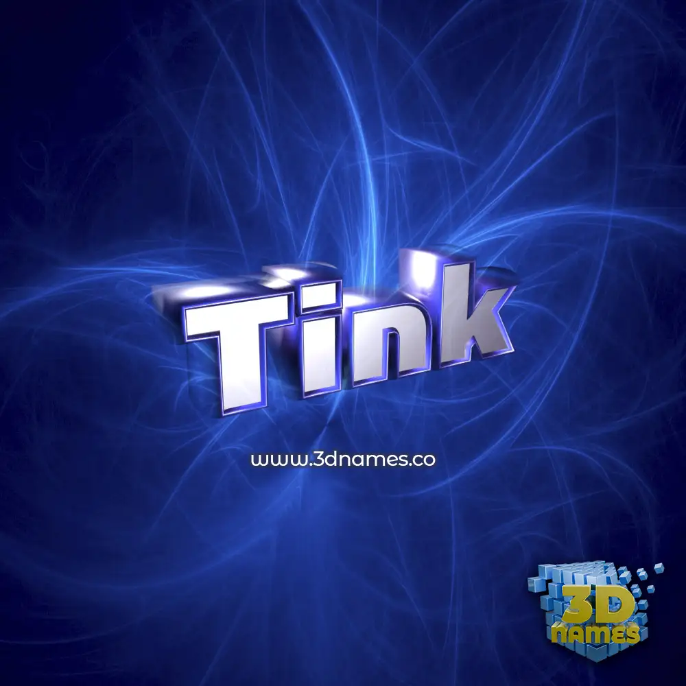 tink in Plasma style - 3D name wallpaper