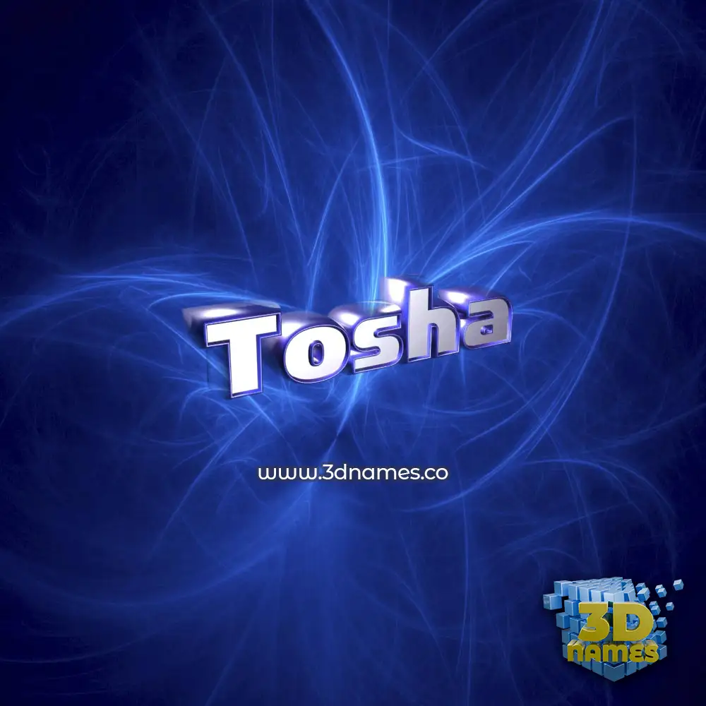 tosha in Plasma style - 3D name wallpaper