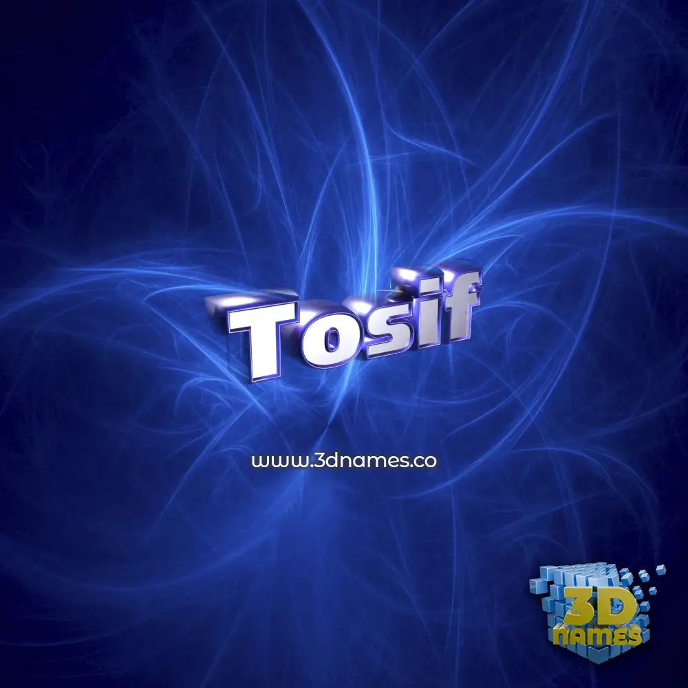 tosif in Plasma style - 3D name wallpaper
