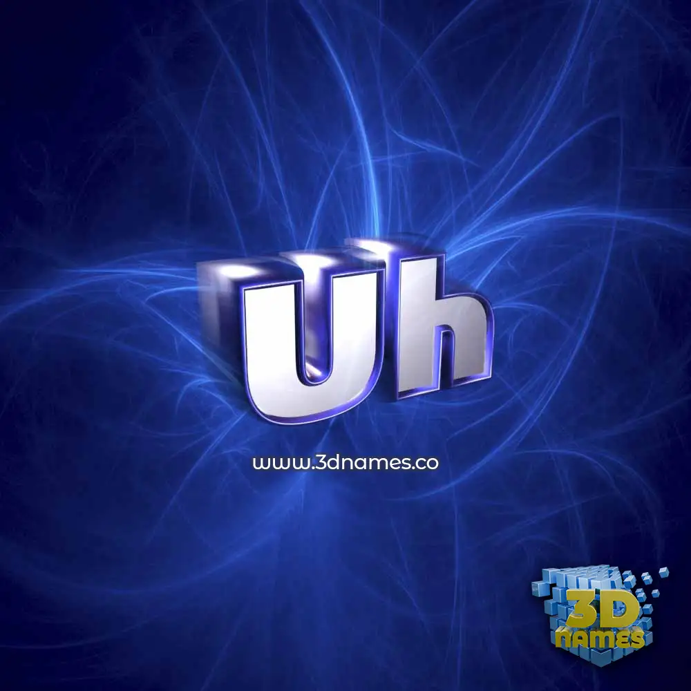 uh in Plasma style - 3D name wallpaper