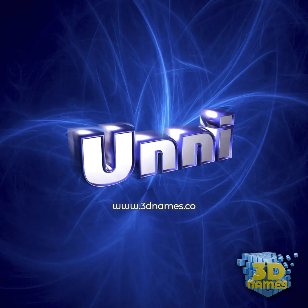 unni in Plasma style - 3D name wallpaper