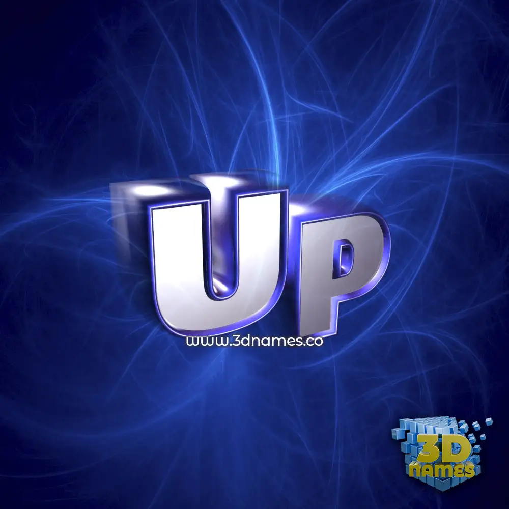 up in Plasma style - 3D name wallpaper