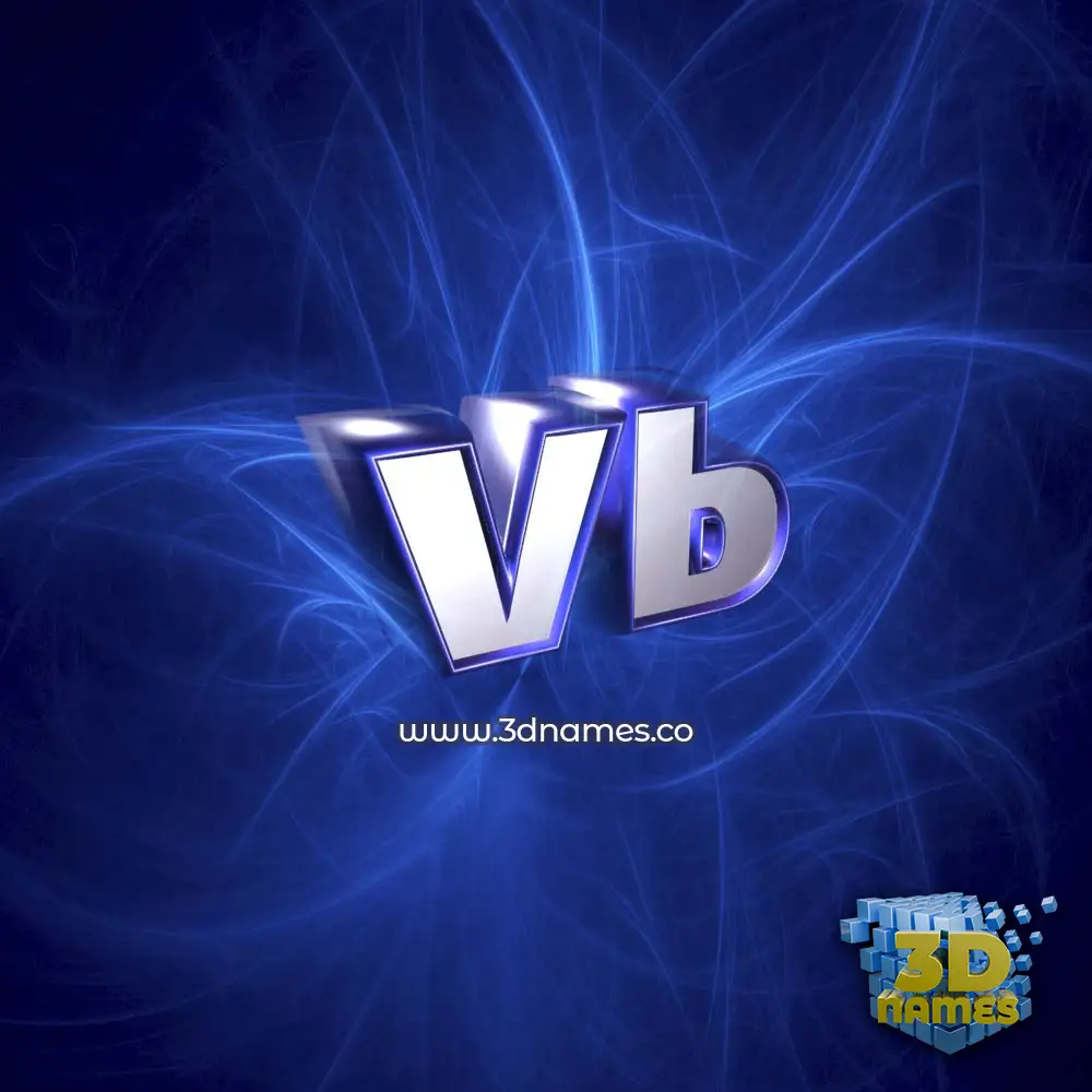 vb in Plasma style - 3D name wallpaper
