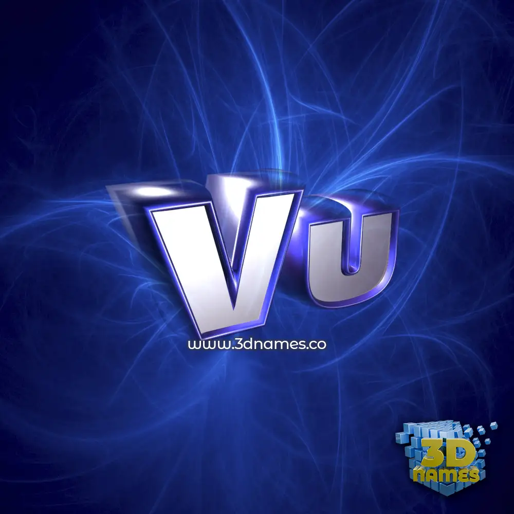 vu in Plasma style - 3D name wallpaper