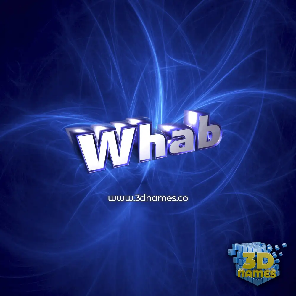 whab in Plasma style - 3D name wallpaper whab in Plasma style - 3D name wallpaper