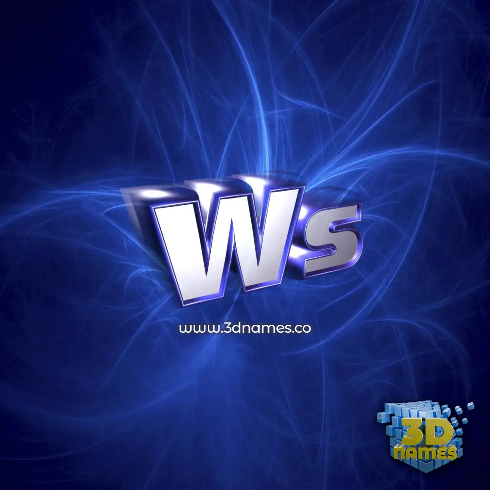 ws in Plasma style - 3D name wallpaper