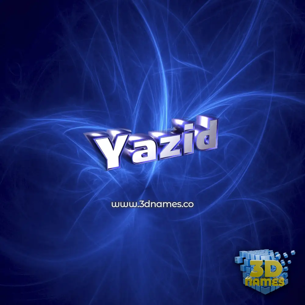 yazid in Plasma style - 3D name wallpaper