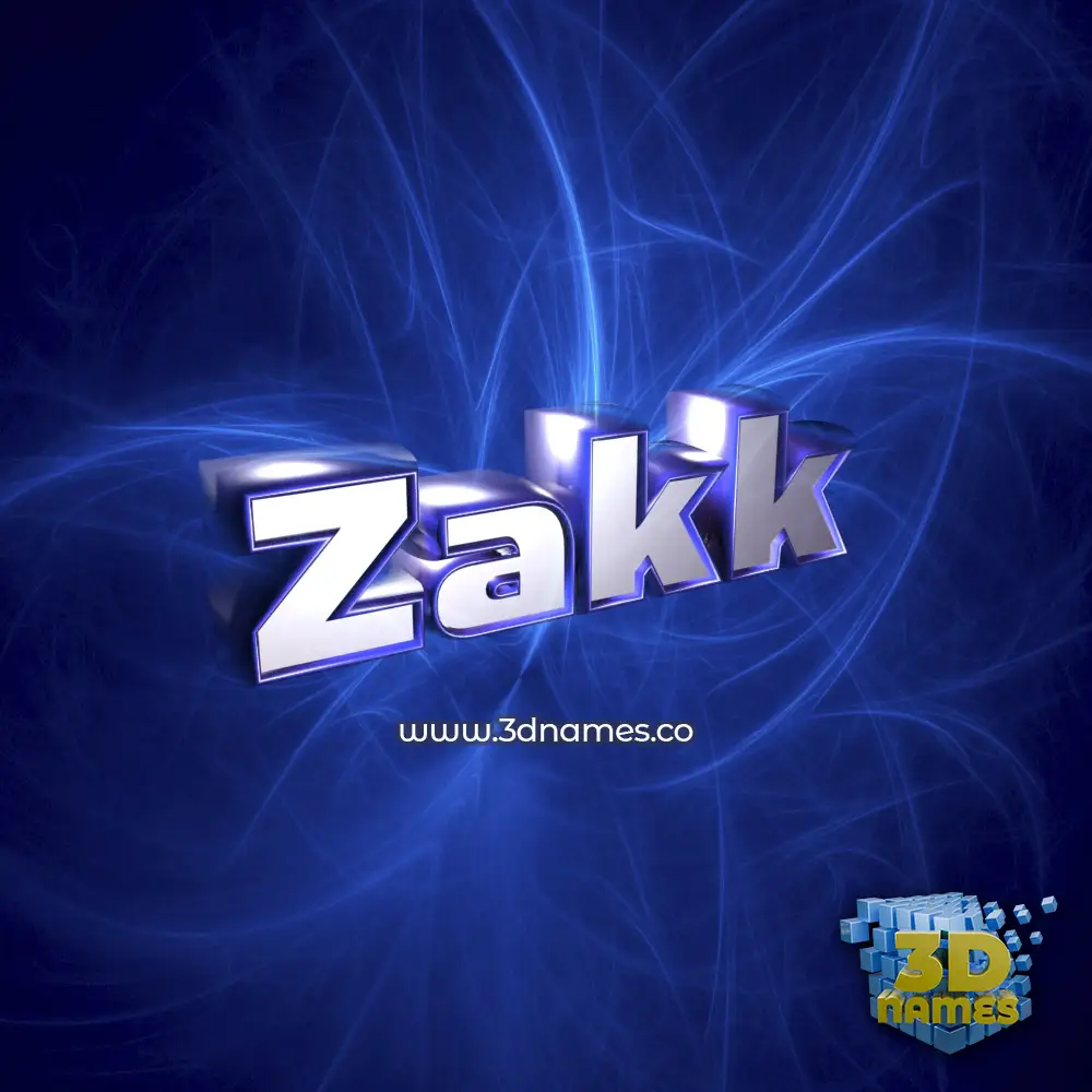 zakk in Plasma style - 3D name wallpaper