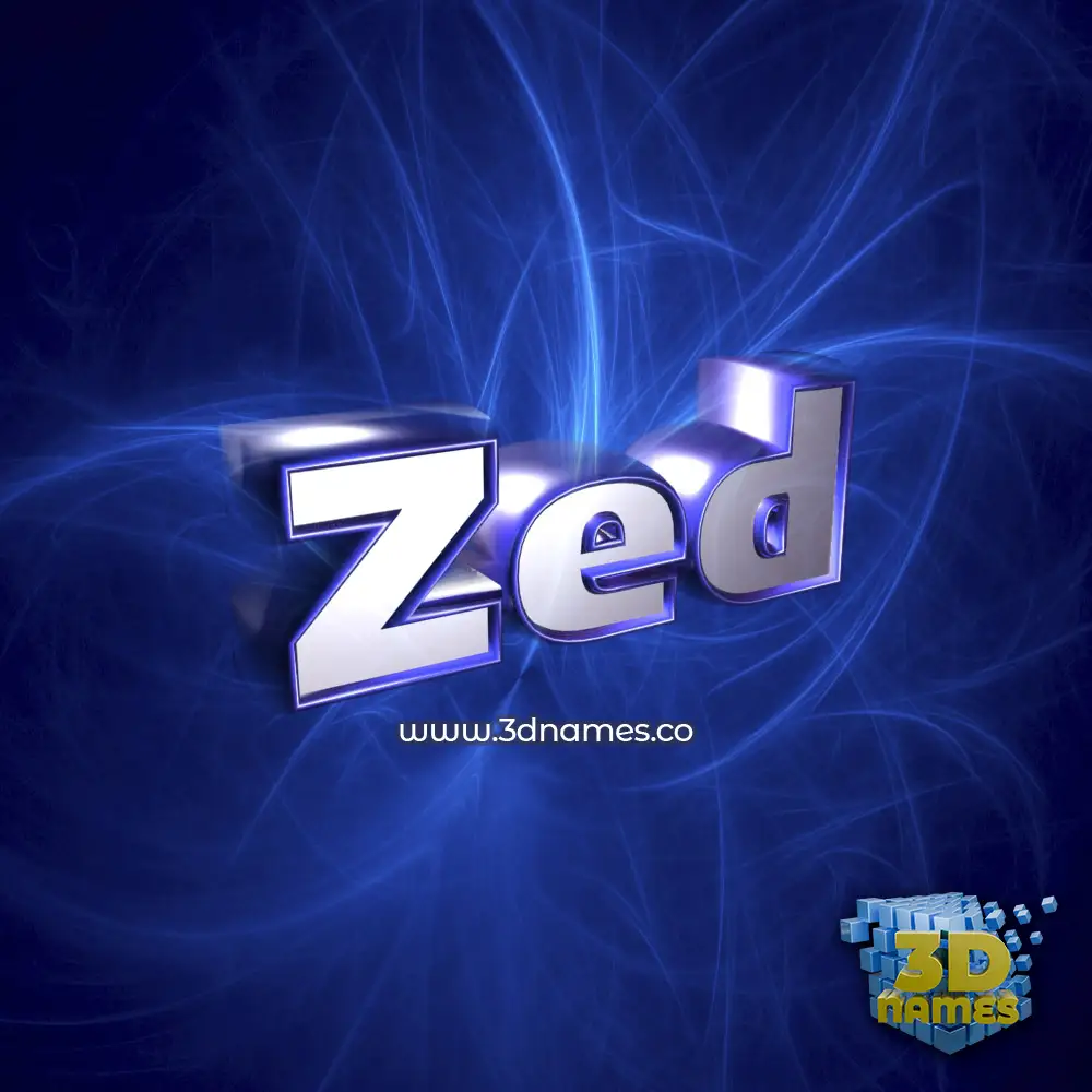zed in Plasma style - 3D name wallpaper