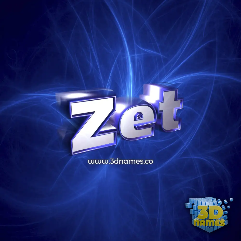 zet in Plasma style - 3D name wallpaper
