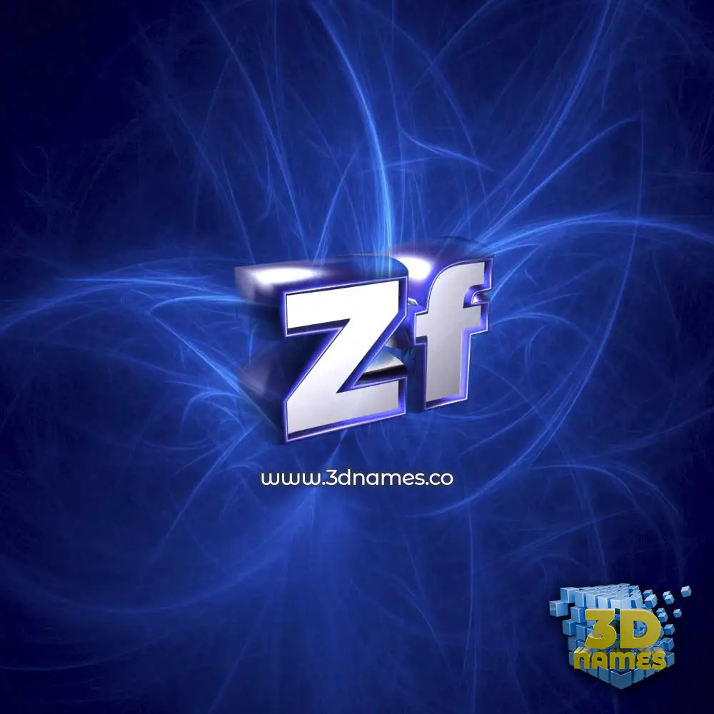 zf in Plasma style - 3D name wallpaper zf in Plasma style - 3D name wallpaper