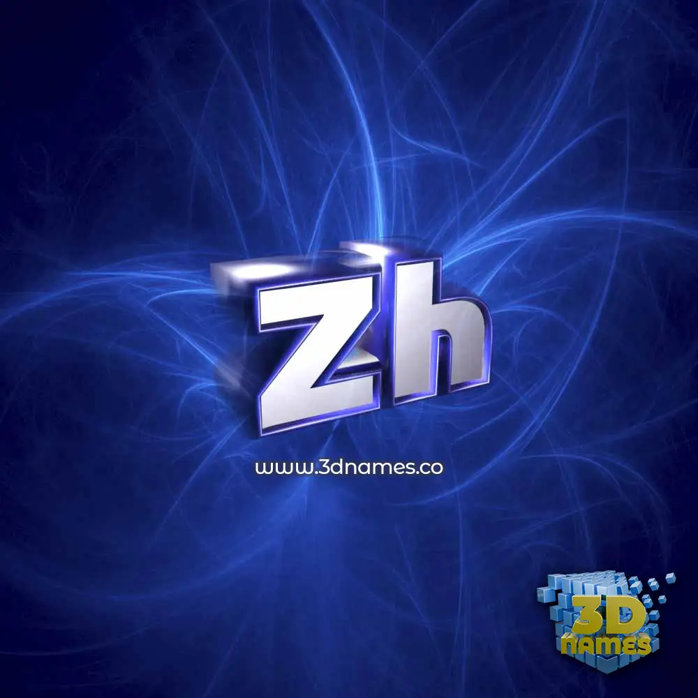 zh in Plasma style - 3D name wallpaper