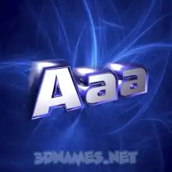 aaa in Plasma style - 3D name wallpaper