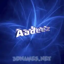 aadeez in Plasma style - 3D name wallpaper