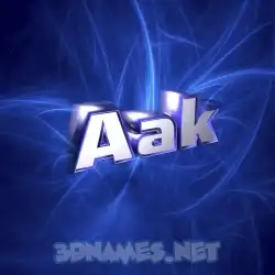 aak in Plasma style - 3D name wallpaper