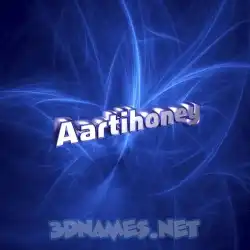 aartihoney in Plasma style - 3D name wallpaper