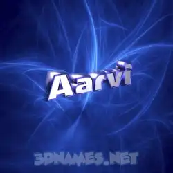 aarvi in Plasma style - 3D name wallpaper
