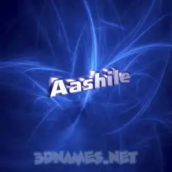 aashile in Plasma style - 3D name wallpaper