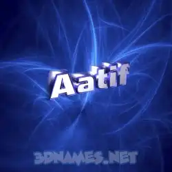 aatif in Plasma style - 3D name wallpaper