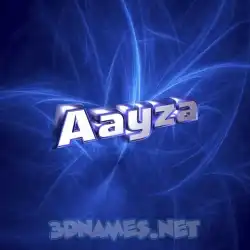 aayza in Plasma style - 3D name wallpaper