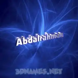 abdalrahman in Plasma style - 3D name wallpaper