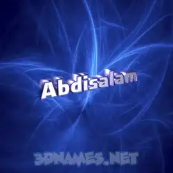 abdisalam in Plasma style - 3D name wallpaper
