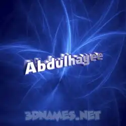 abdulhayee in Plasma style - 3D name wallpaper