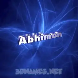 abhimon in Plasma style - 3D name wallpaper