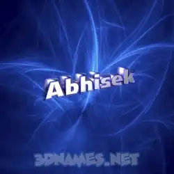 abhisek in Plasma style - 3D name wallpaper