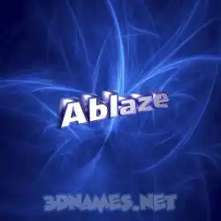 ablaze in Plasma style - 3D name wallpaper