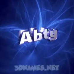 abty in Plasma style - 3D name wallpaper