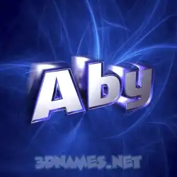 aby in Plasma style - 3D name wallpaper