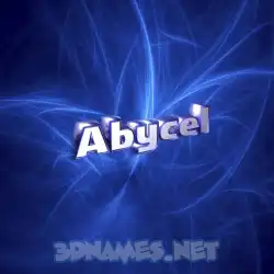 abycel in Plasma style - 3D name wallpaper