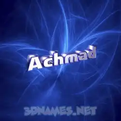 achmad in Plasma style - 3D name wallpaper