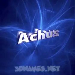 achus in Plasma style - 3D name wallpaper