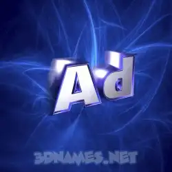 ad in Plasma style - 3D name wallpaper