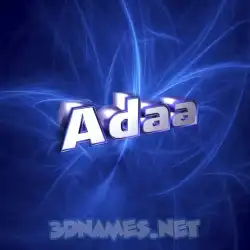 adaa in Plasma style - 3D name wallpaper