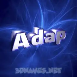 adap in Plasma style - 3D name wallpaper