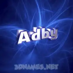 adby in Plasma style - 3D name wallpaper