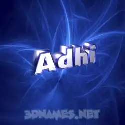 adhi in Plasma style - 3D name wallpaper