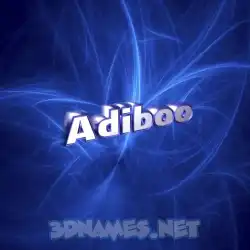 adiboo in Plasma style - 3D name wallpaper