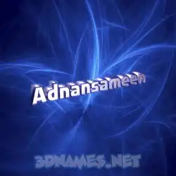 adnansameen in Plasma style - 3D name wallpaper