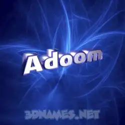 adoom in Plasma style - 3D name wallpaper