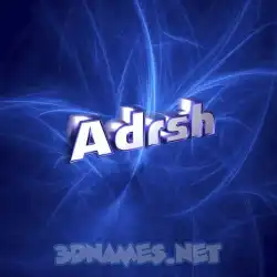 adrsh in Plasma style - 3D name wallpaper
