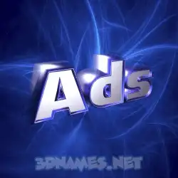 ads in Plasma style - 3D name wallpaper