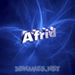 afrid in Plasma style - 3D name wallpaper