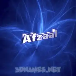 afzaal in Plasma style - 3D name wallpaper