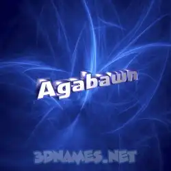 agabawn in Plasma style - 3D name wallpaper